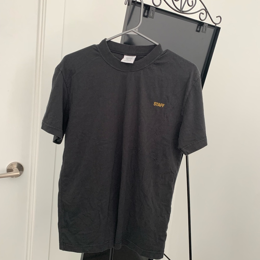 2018 Collection Vetements Dark Grey STAFF Tee - S